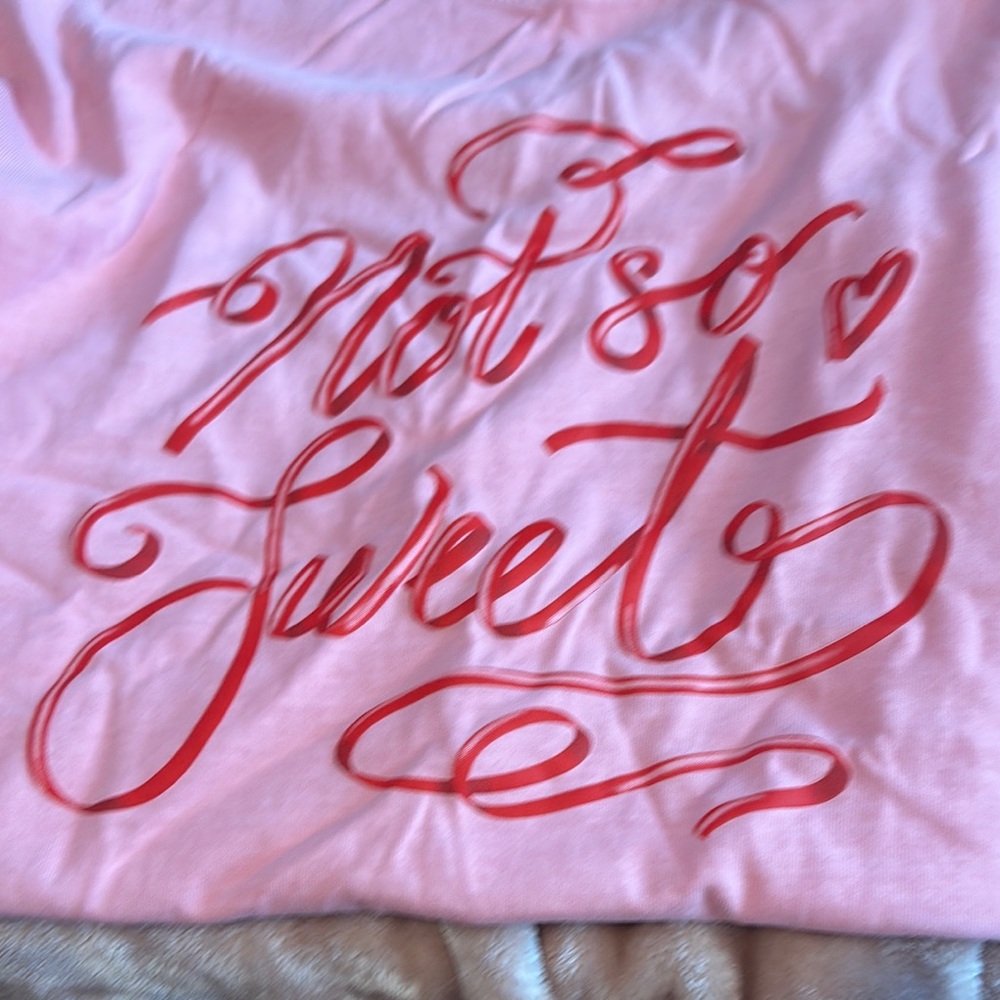 Cotton On Pink Tee with Red Print